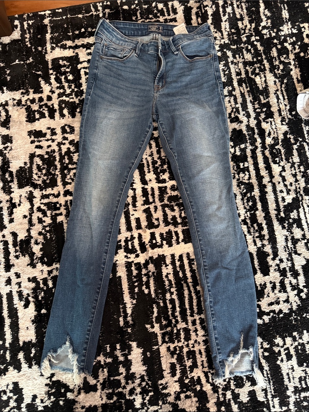 Abercrombie & Fitch Medium Blue Distressed Skinny Jeans
